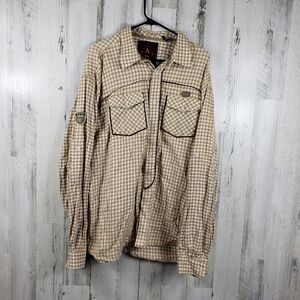 attitude gold mens long sleeve button down shirt size 3XL